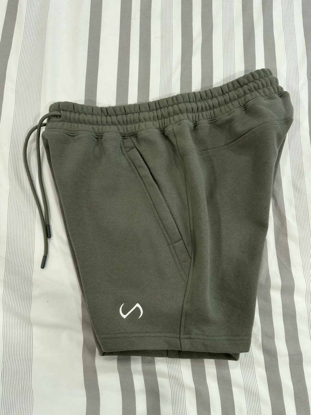 Men's Olive Green Sweat Shorts